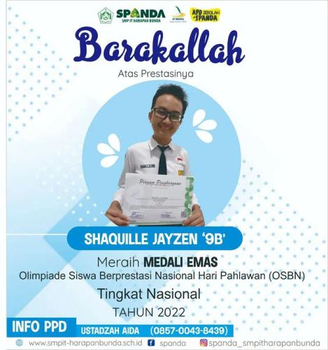 Prestasi SMPIT Harapan Bunda Semarang Th 2023