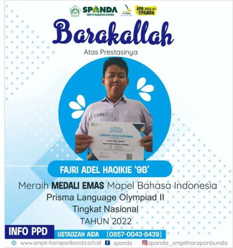 Prestasi SMPIT Harapan Bunda Semarang Th 2023