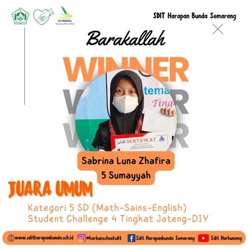 Prestasi SDIT Harapan Bunda Semarang Th 2023