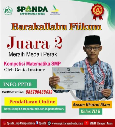 Prestasi SMPIT Harapan Bunda Semarang Th 2023