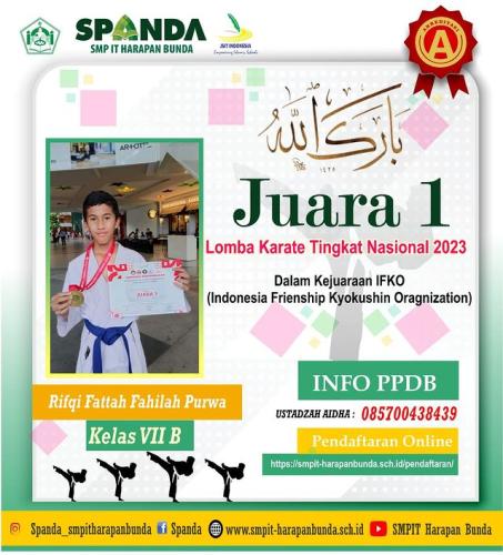 Prestasi SMPIT Harapan Bunda Semarang Th 2023