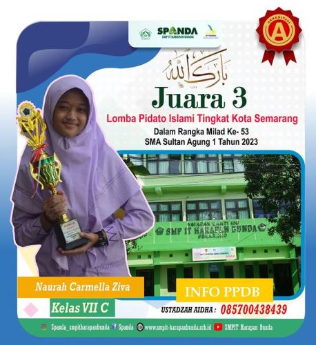 Prestasi SMPIT Harapan Bunda Semarang Th 2023