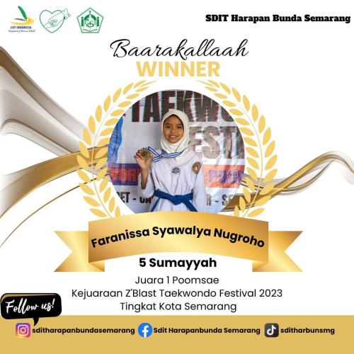 Prestasi SDIT Harapan Bunda Semarang Th 2023