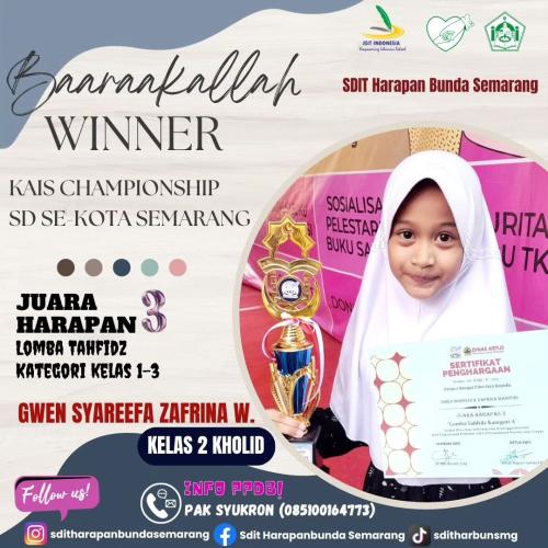 Prestasi SDIT Harapan Bunda SemarangTh 2023