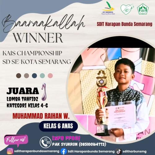 Prestasi SDIT Harapan Bunda SemarangTh 2023