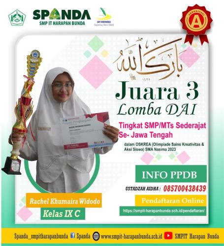 Prestasi SMPIT Harapan Bunda Semarang Th 2023