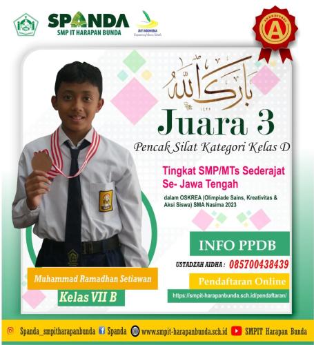 Prestasi SMPIT Harapan Bunda Semarang Th 2023