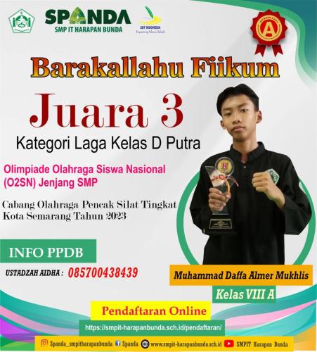 Prestasi SMPIT Harapan Bunda Semarang Th 2023