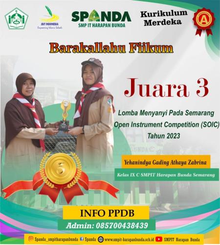 Prestasi SMPIT Harapan Bunda Semarang Th 2023
