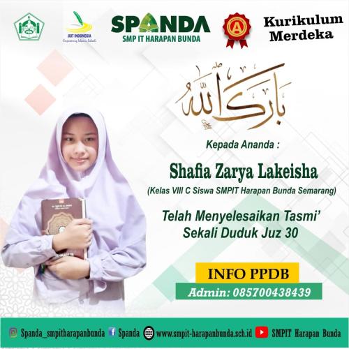 Prestasi SMPIT Harapan Bunda Semarang Th 2023