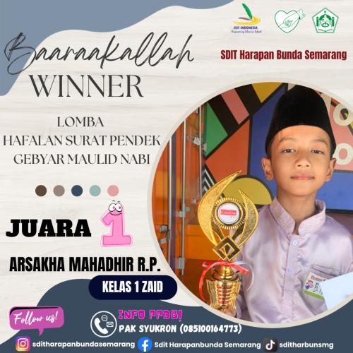 Prestasi SDIT Harapan Bunda SemarangTh 2023