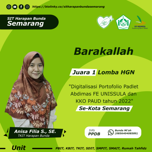 Prestasi Guru TKIT Harapan Bunda Semarang